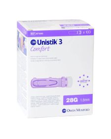 Unistik 3 Comfort Lancets (100 lancets per pack)